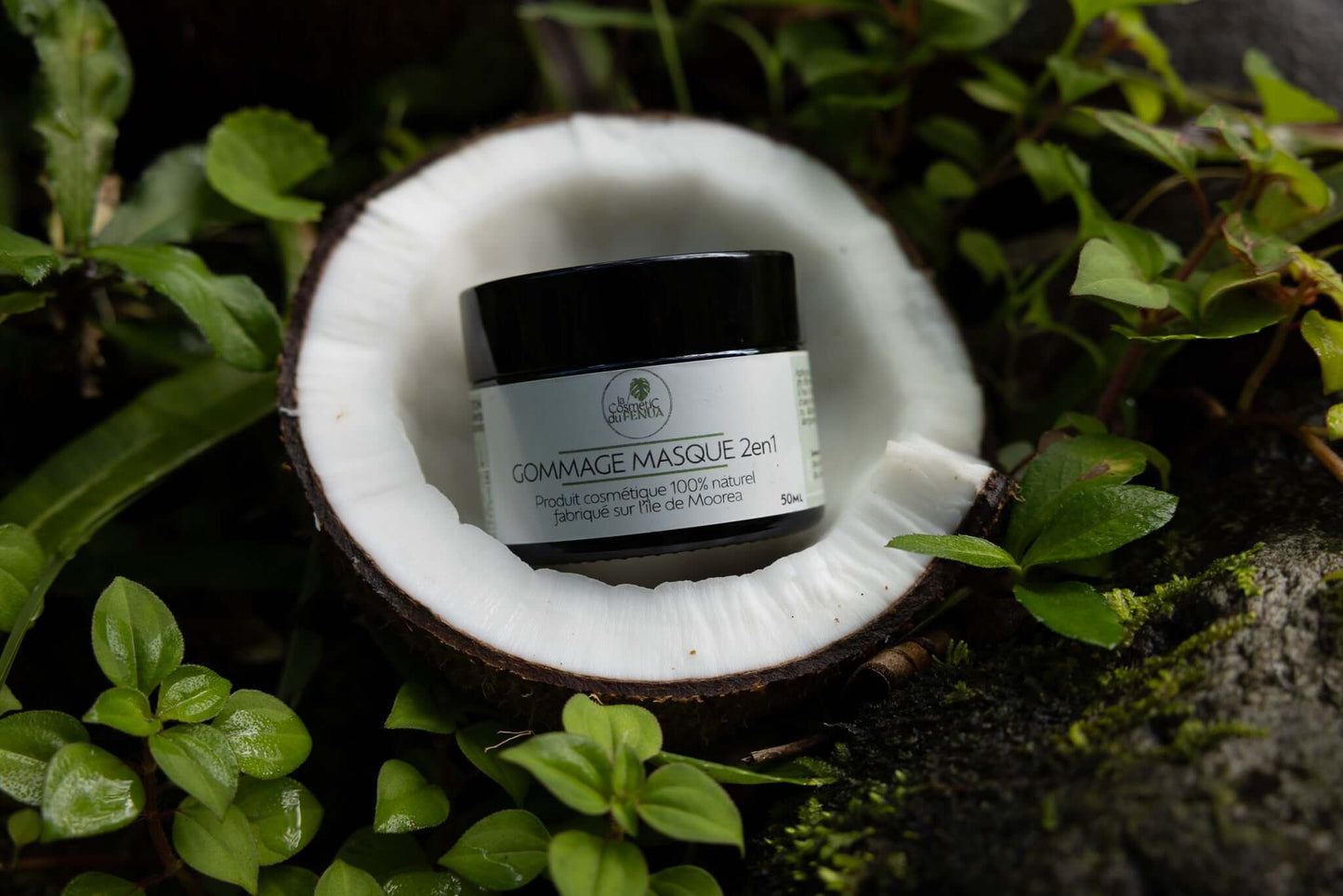 gommage masque visage 2 en 1 naturel monoï tahiti peau éclat